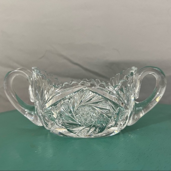 Vintage HandCut Lead Crystal Cream & Sugar
Set Brilliant Starburst & Fan Pattern - Picture 6 of 9